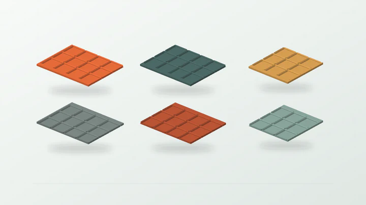 Drawer-fit Gridfinity baseplate, rendered from its starter dimensions