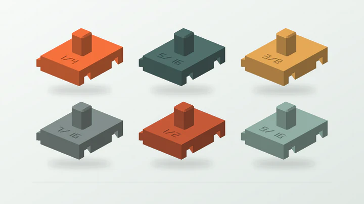 Magnetic service socket tiles, rendered from its starter dimensions