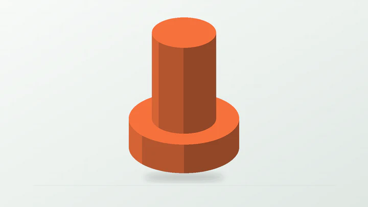 Round-head bench locator, rendered from its starter dimensions