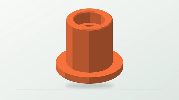 Counterbored locating bushing, rendered from its starter dimensions