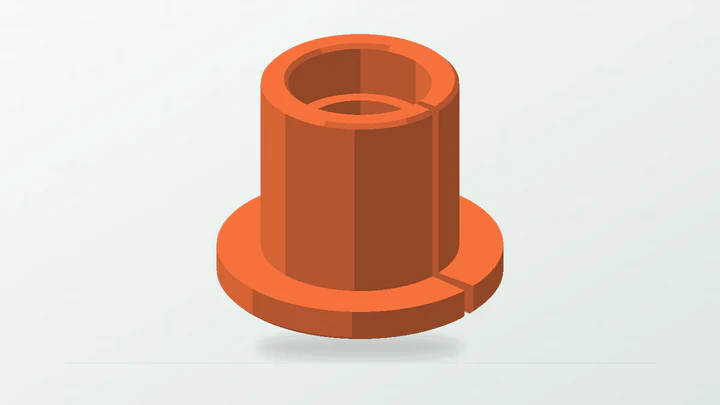Split flanged repair bushing, rendered from its starter dimensions