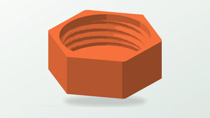 Vented thread protector cap, rendered from its starter dimensions